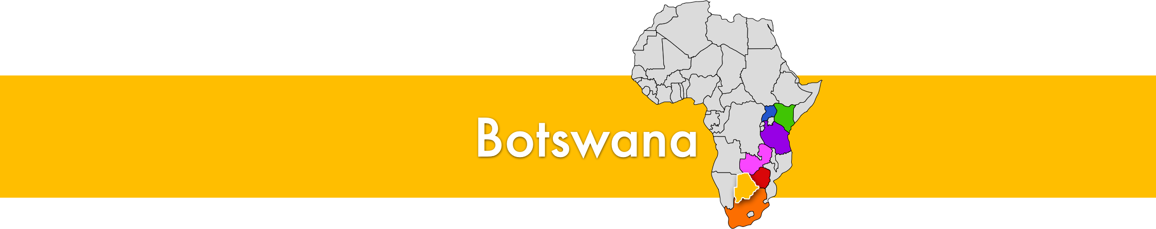 banner with Botswana map