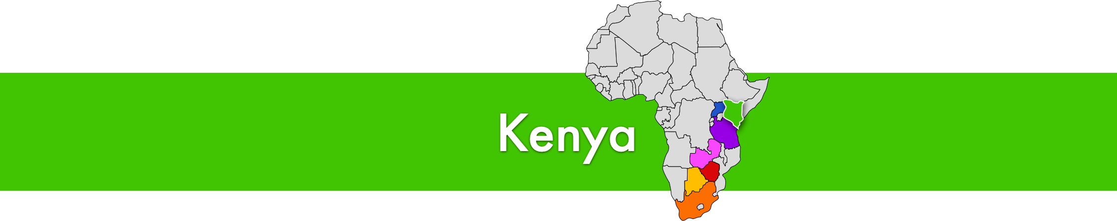 banner with Kenya map