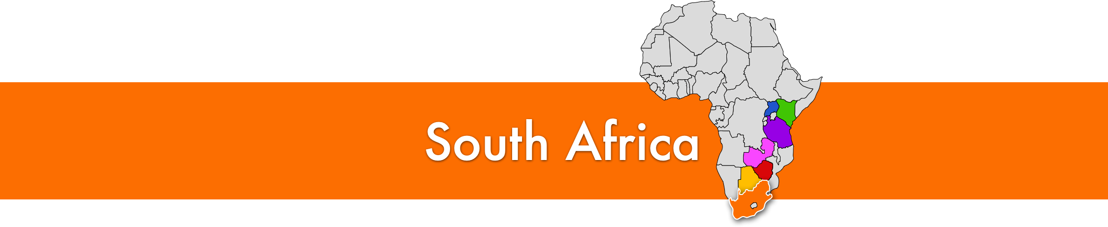 banner with South Africa map