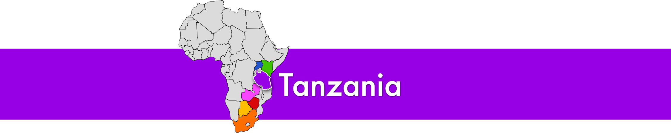 banner with Tanzania map