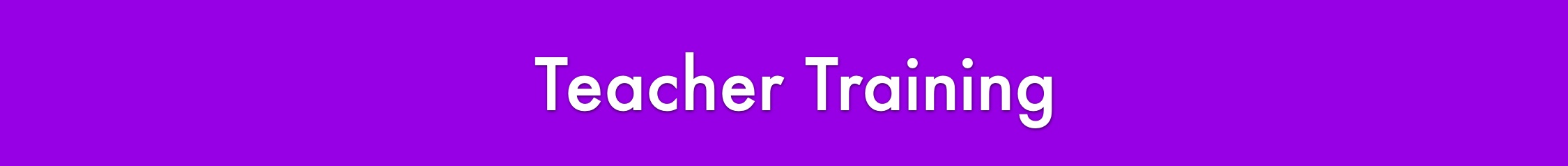 Teacher Training banner