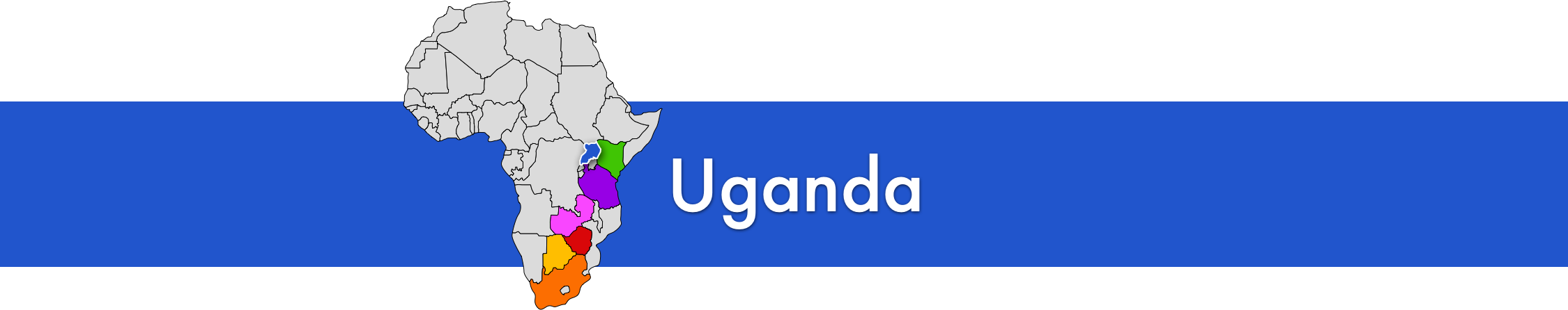 banner with Uganda map