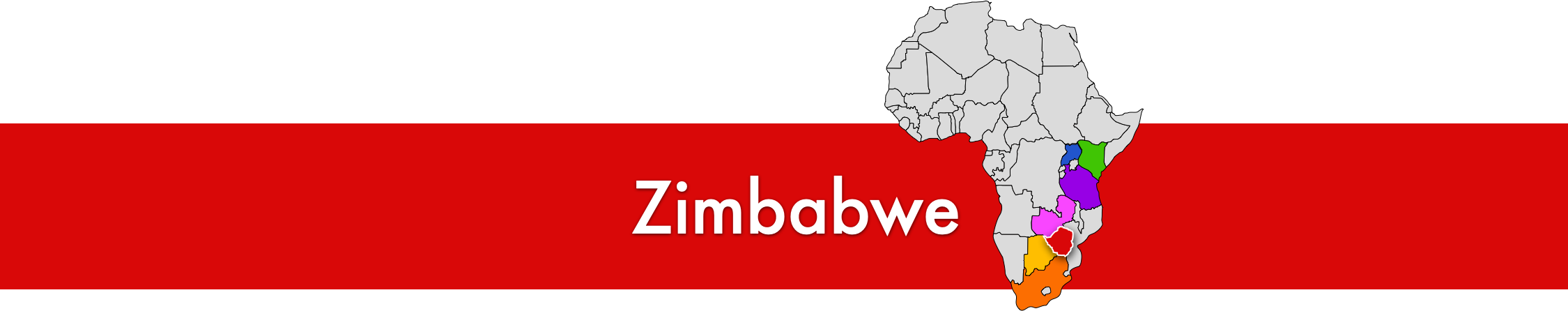 banner with Zimbabwe map